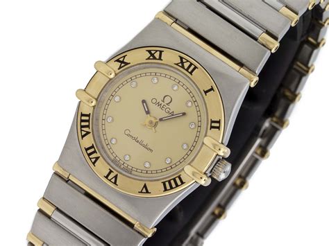 omega gold constellation diamonds|omega constellation ladies vintage.